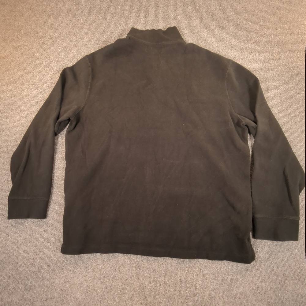Polo Ralph Lauren Mens XL Black Quarter Zip Pullover‎ Cotton Knit Red Pony #2764 - Picture 4 of 5